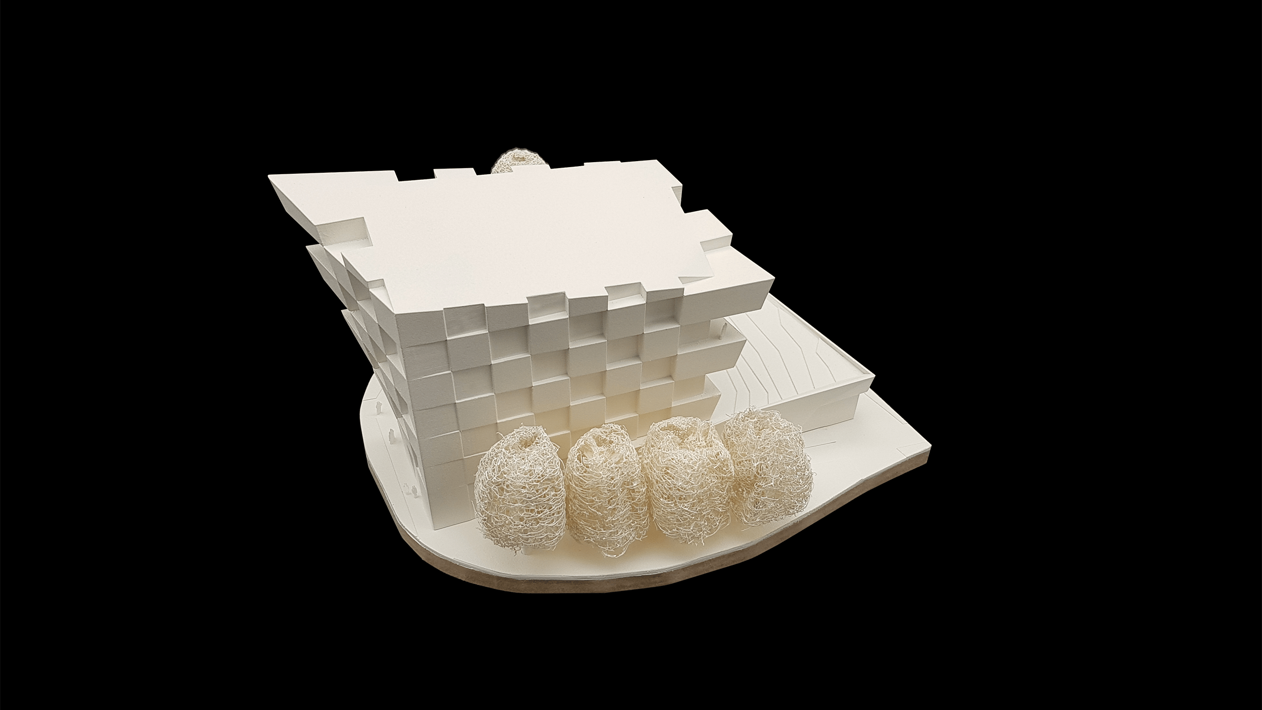 Wettbewerbsmodell für Architekten additiv hergestellt