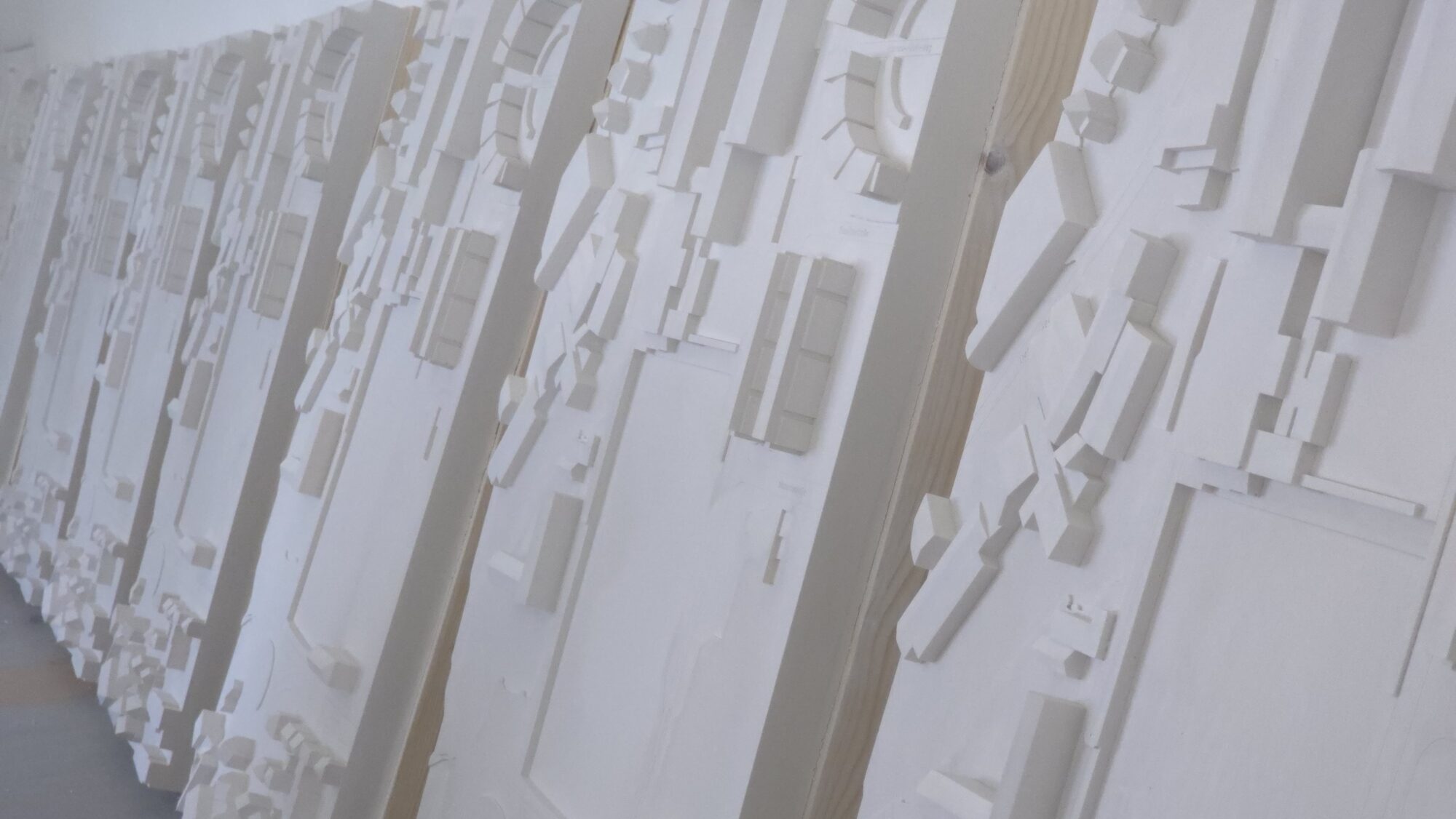 Seitenansicht Architekturmodell für Wettbewerb als Grundlage