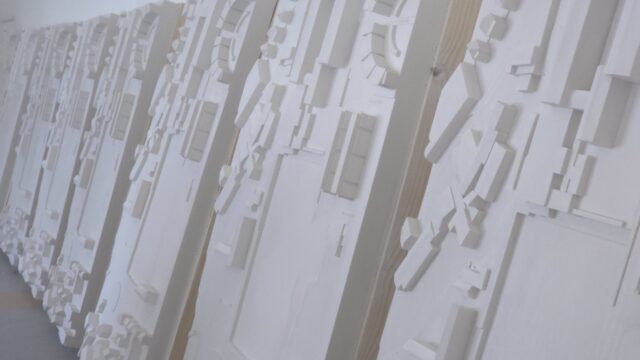 Seitenansicht Architekturmodell für Wettbewerb als Grundlage