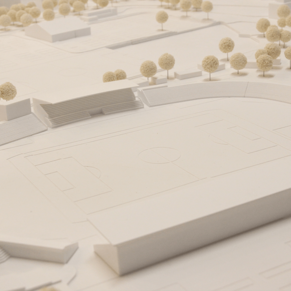 SSV Ulm Architekturmodell Modellbau Weiß