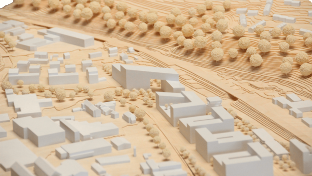 Architekturmodell aus Holz