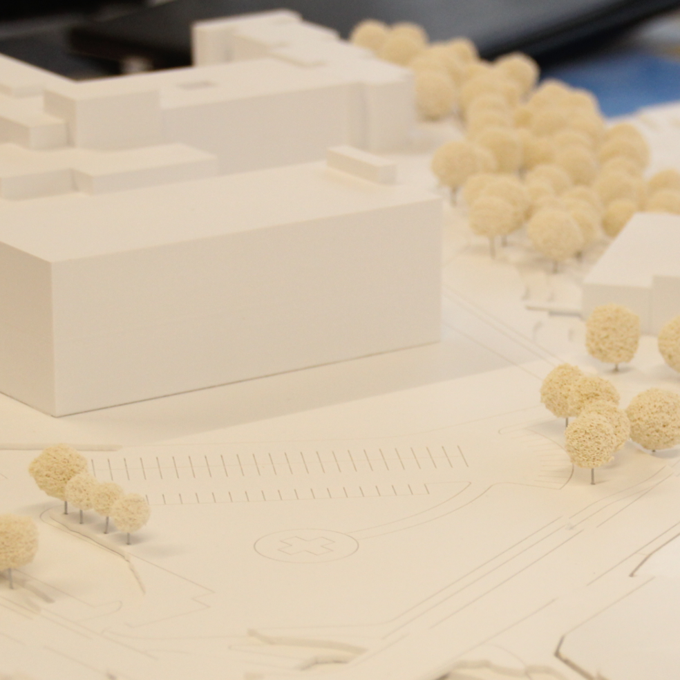 Nahaufnahme eines Architekturmodells Sigmaringen