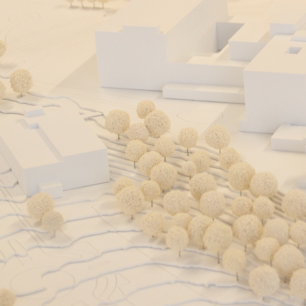 Aufnahme eines Architekturmodells für den Umbau einer Schule in Sigmaringen.