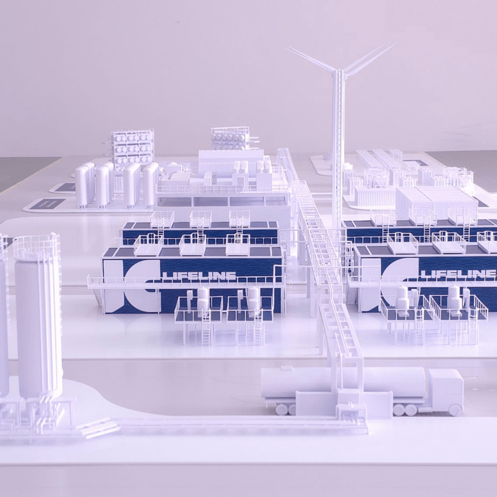 Kommunikationsmodell ERA ONE von INERATEC in Frankfurt im Maßstab 1:100, Gesamtansicht